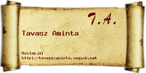 Tavasz Aminta névjegykártya